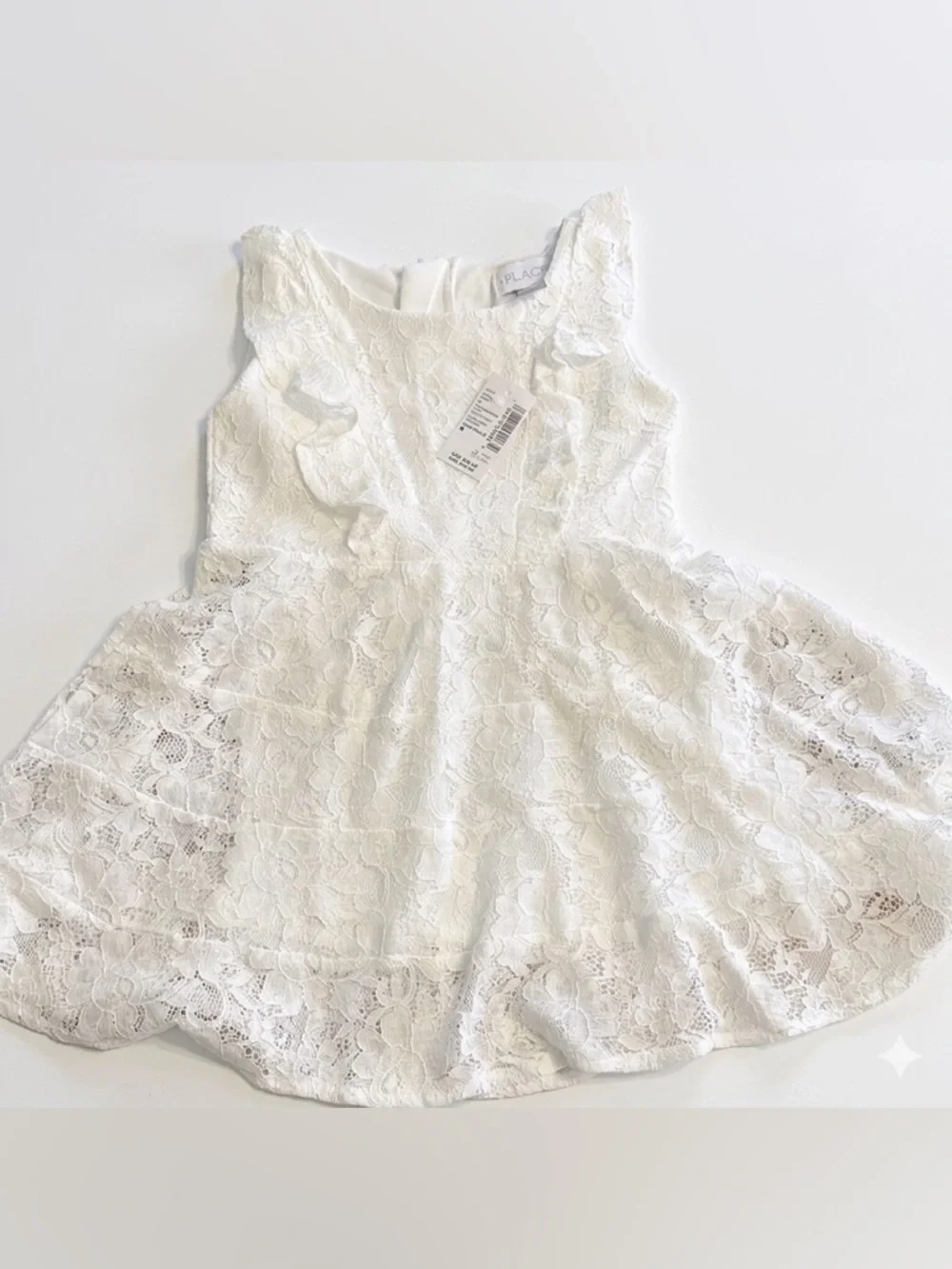 The Children’s Place White Lace Formal/Cottagecore Kids Dress 4T